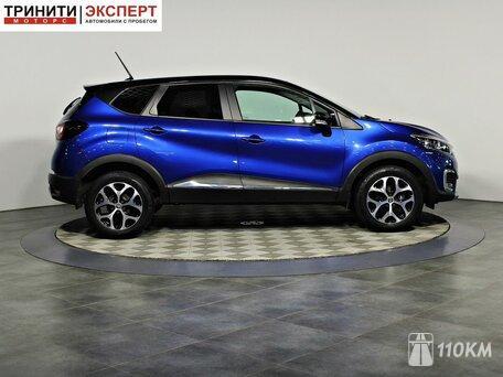 Renault, Kaptur, 1600, 150, бензин, внедорожник, вариатор, передний привод, среднее состояние, левый, синий, 1 767 000 ₽